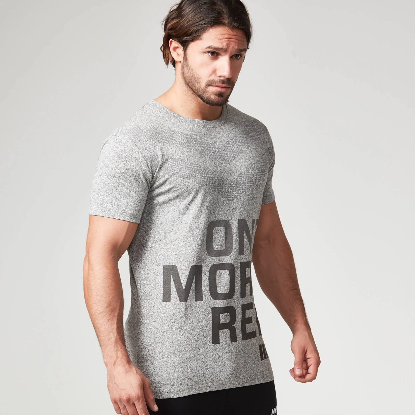 Myprotein Men's Performance Slogan T-Shirt - Grey Pilt 1