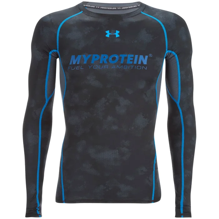 Under Armour Men's Heatgear Printed Compression Top – Black