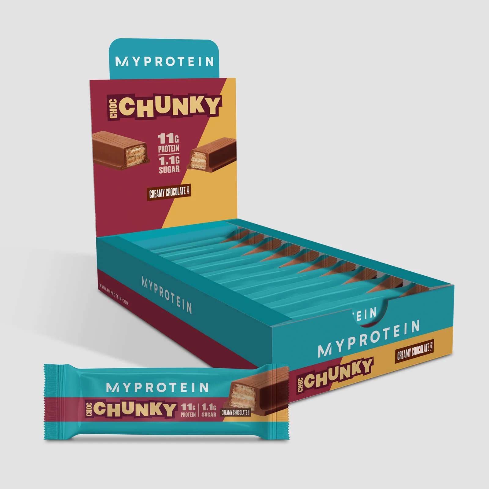Protein Choc Chunky - 10 x 48.7g - Šokolaad Pilt 1