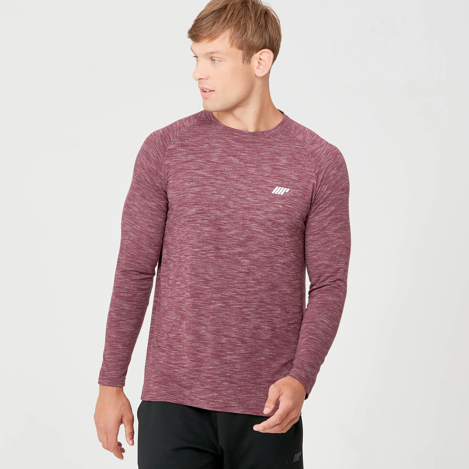 MP Performance Long Sleeve T-Shirt - Burgundy Marl - XS Pilt 1