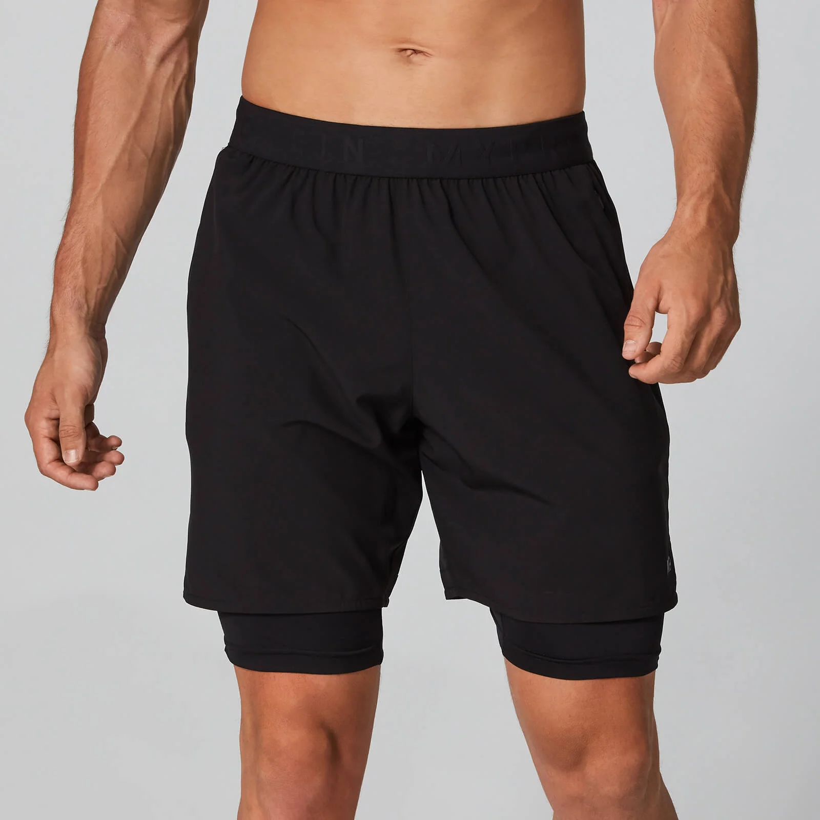 MP Men's Power Double-Layered Shorts - Black - XS Pilt 1