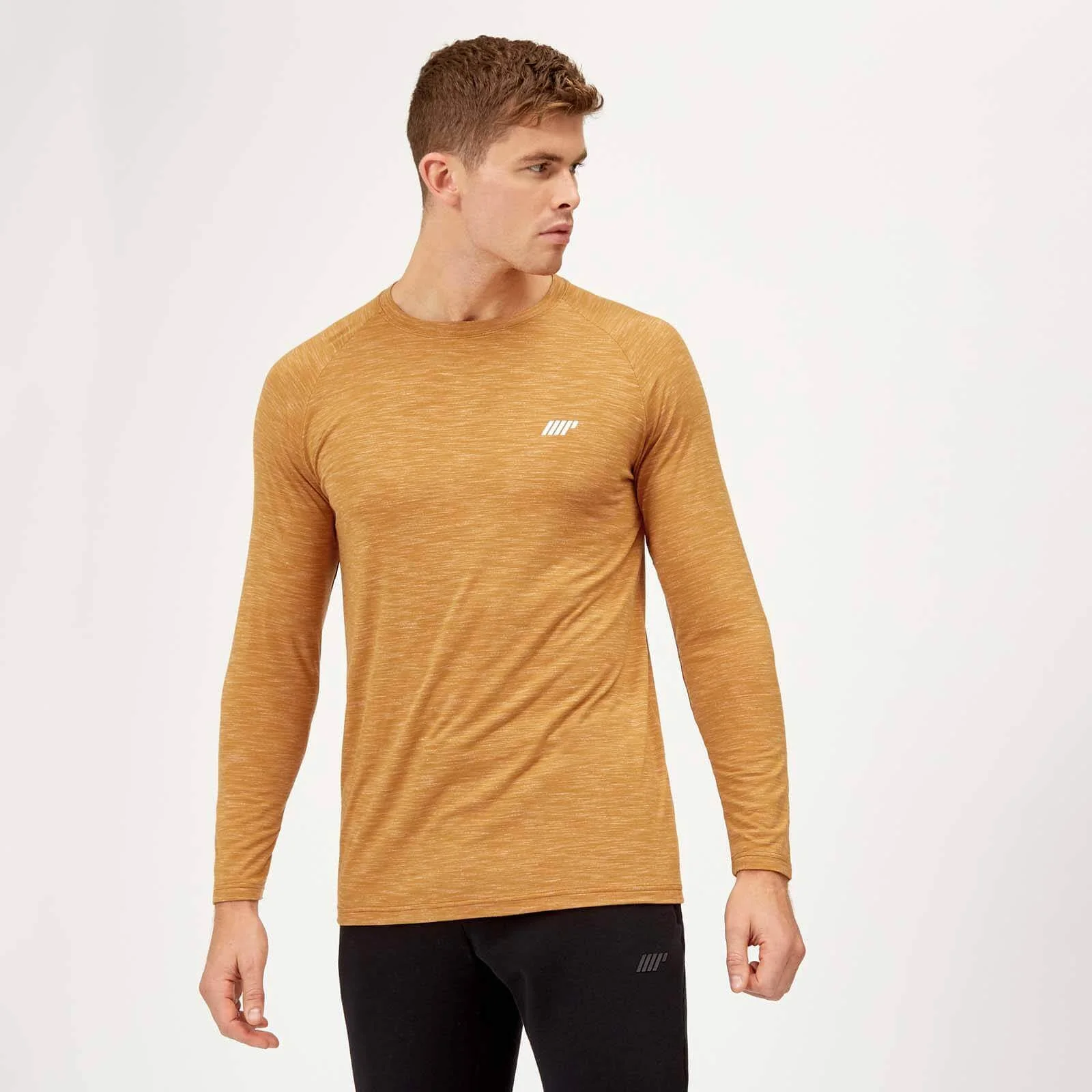 Myprotein Performance Long Sleeve T-Shirt - Amber Marl - XS Pilt 1