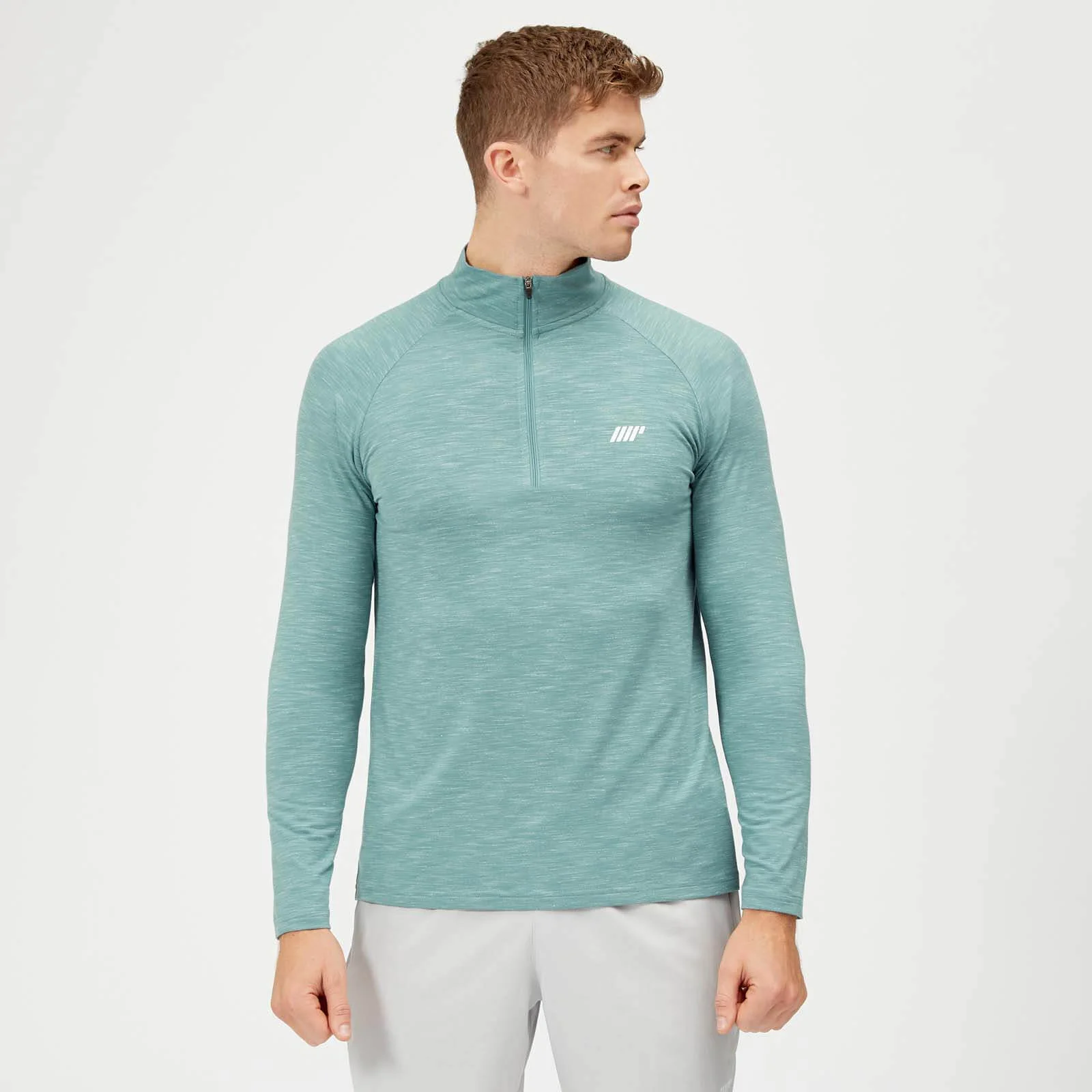 Myprotein Performance 1/4 Zip Top - Airforce Blue Marl - XS Pilt 1