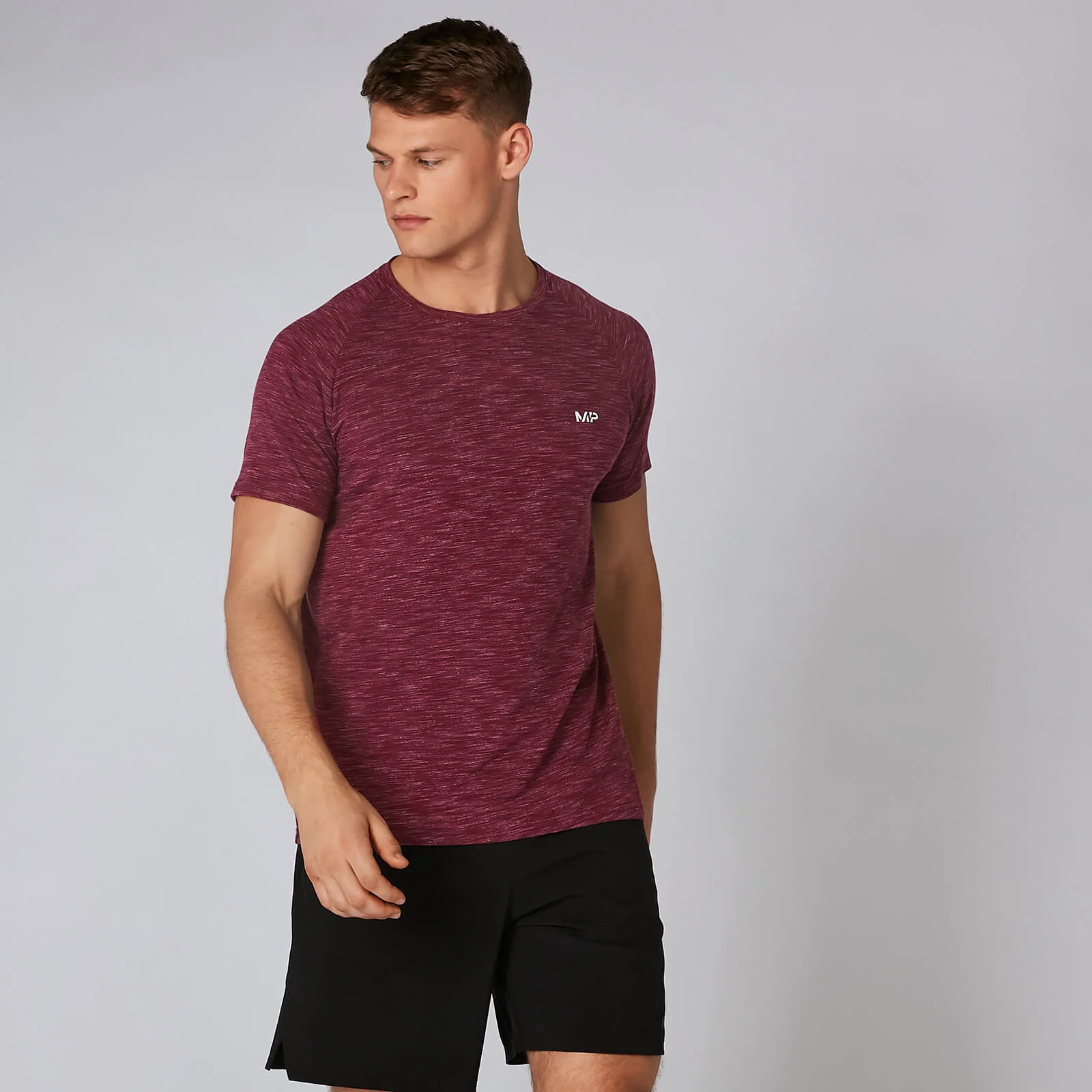 MP Men's Performance T-Shirt - Burgundy Marl - XS Pilt 1