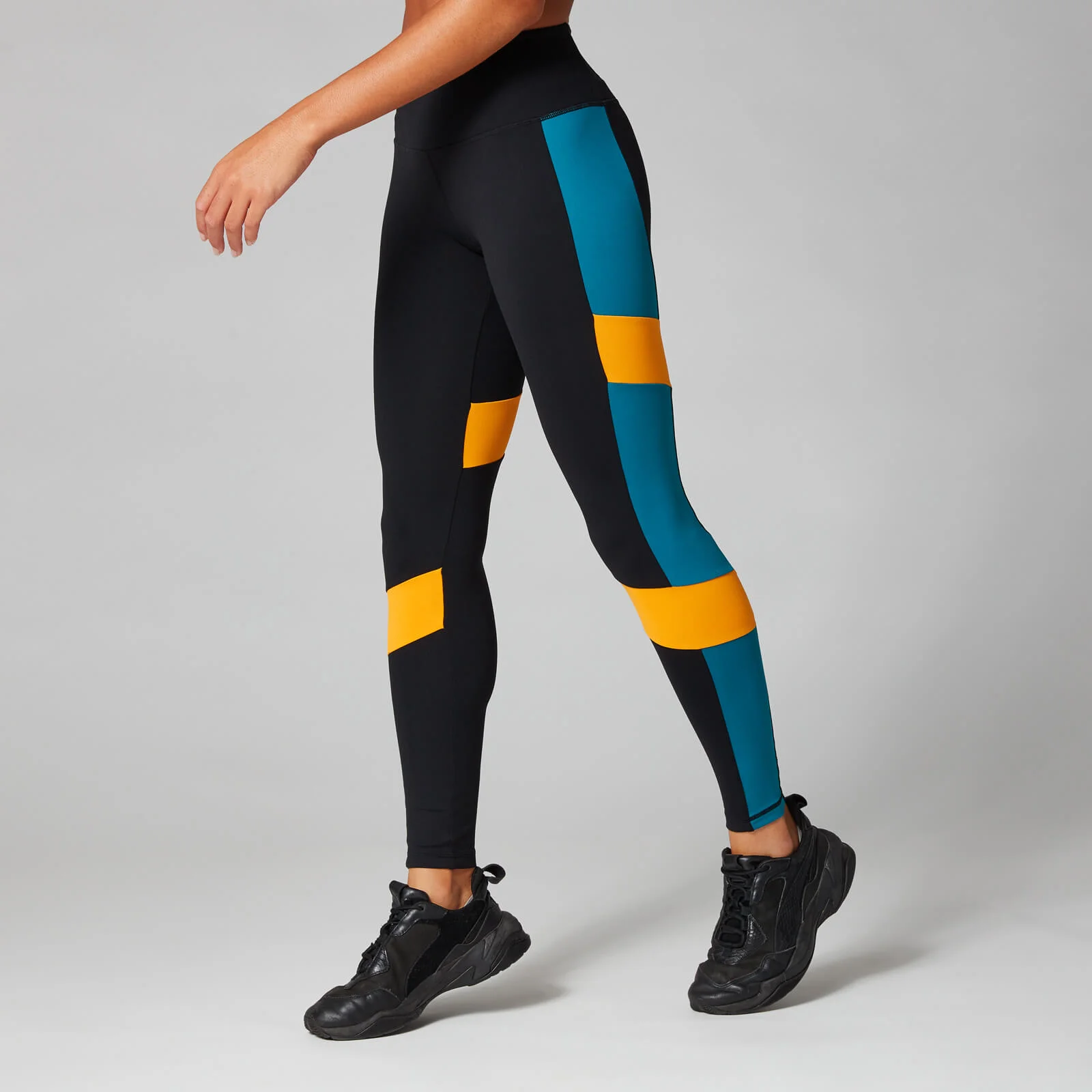 MP Women's Power Colour Block Leggings - Black/Danger - XS Pilt 1