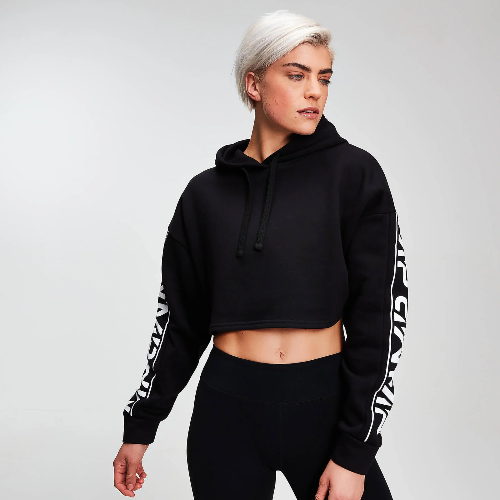 MP Women's Rest Day Logo Cropped Hoodie - Black - XS Pilt 1