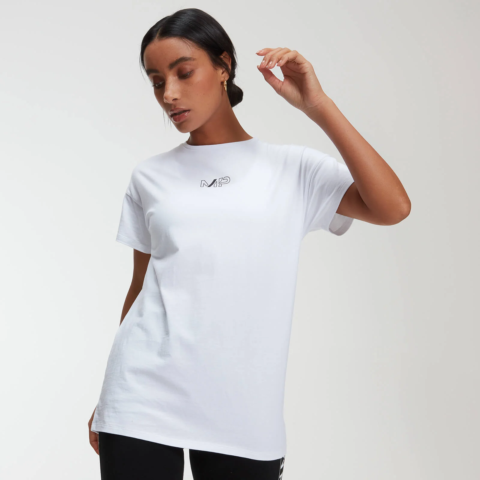 MP Power Women's Oversized T-Shirt - White - XS Pilt 1