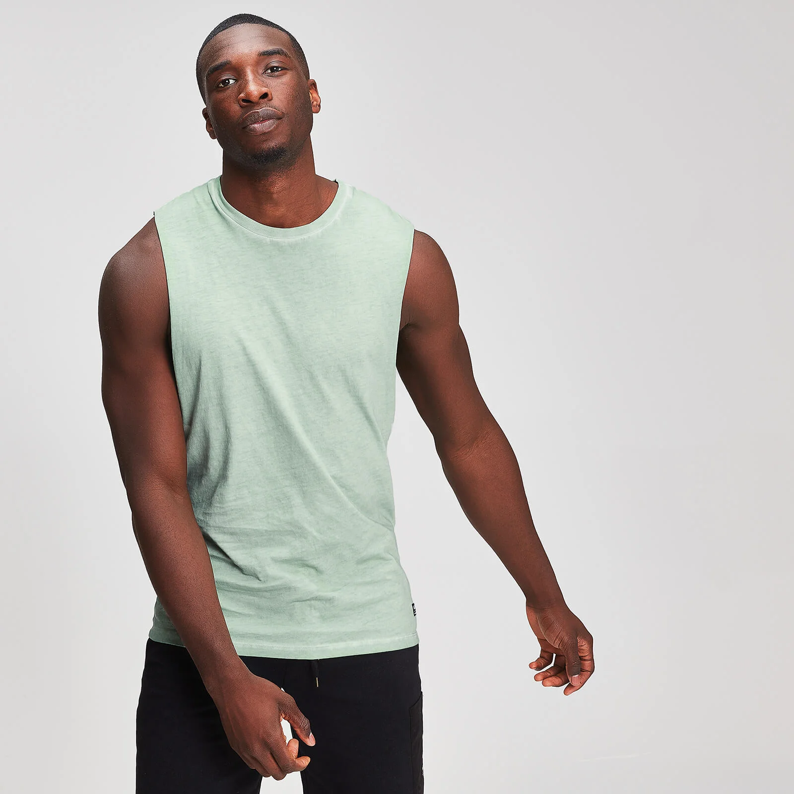 MP Graphic Men's Drop Armhole Tank Top - Mint - XS Pilt 1