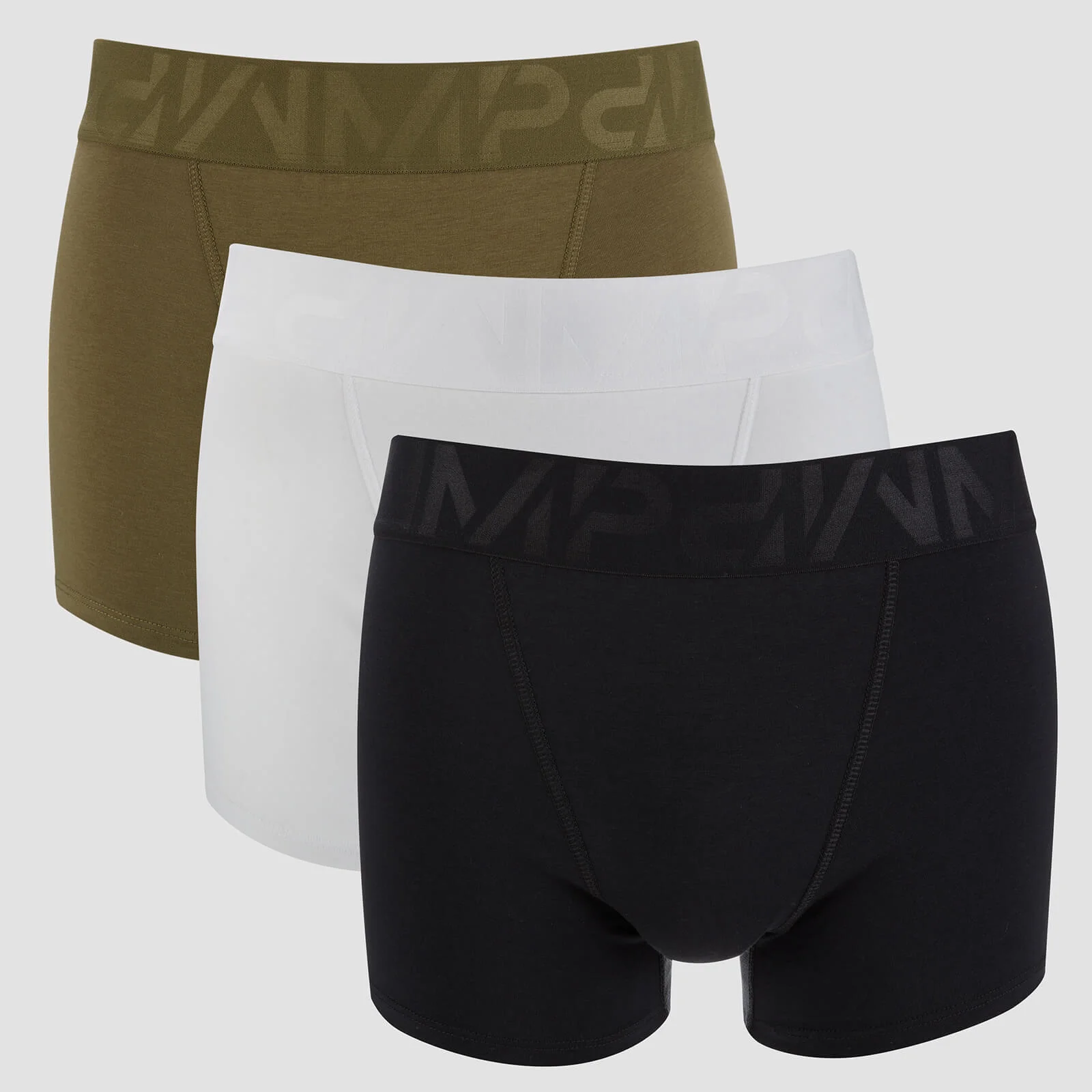 MP Men's Sport Boxers - Black/Khaki/White (3 Pack) - XS Pilt 1