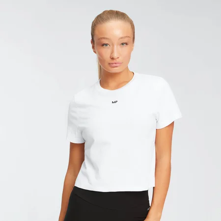 MP Essentials naiste lühike T-särk – valge
