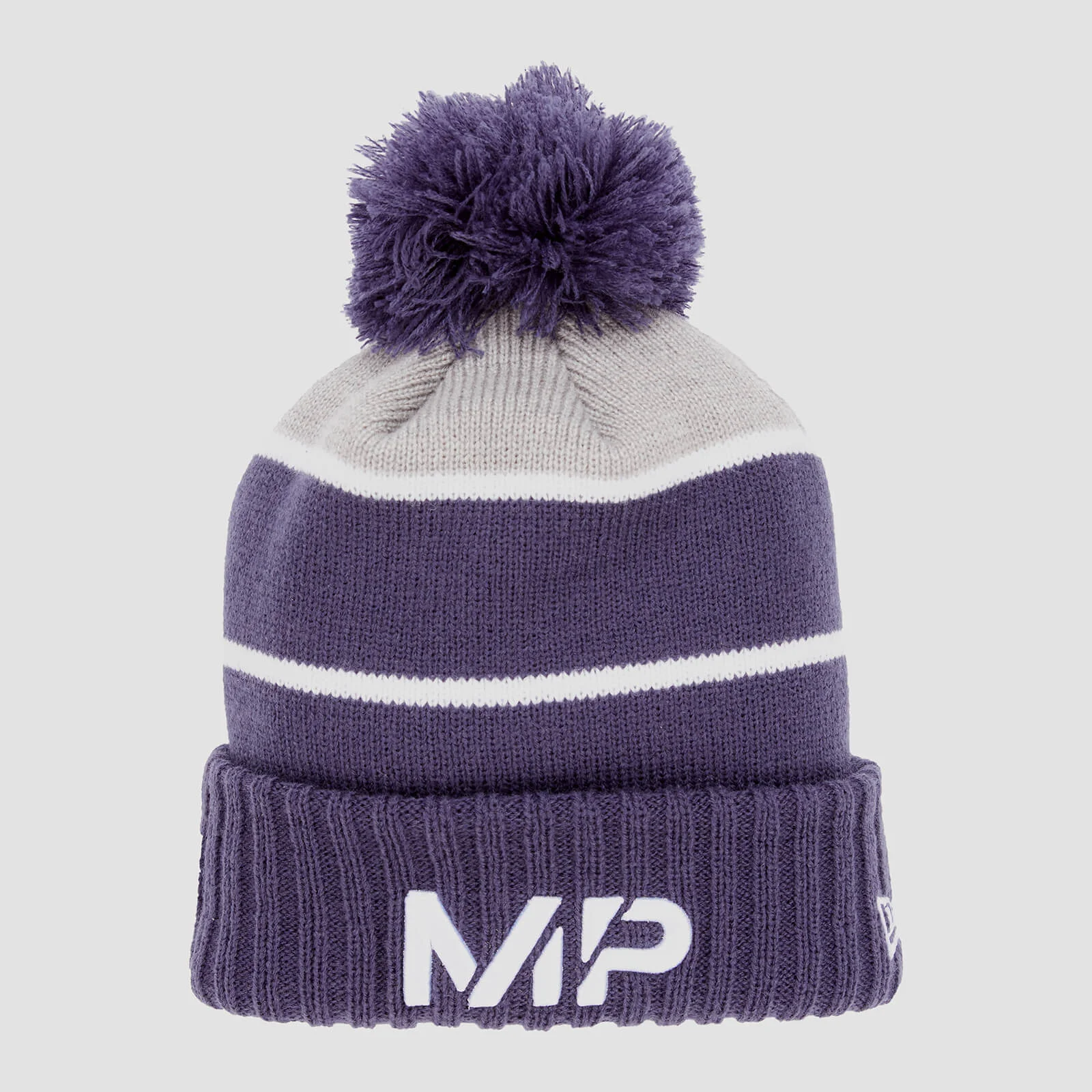 MP New Era Knitted Bobble Hat - Navy/White Pilt 1
