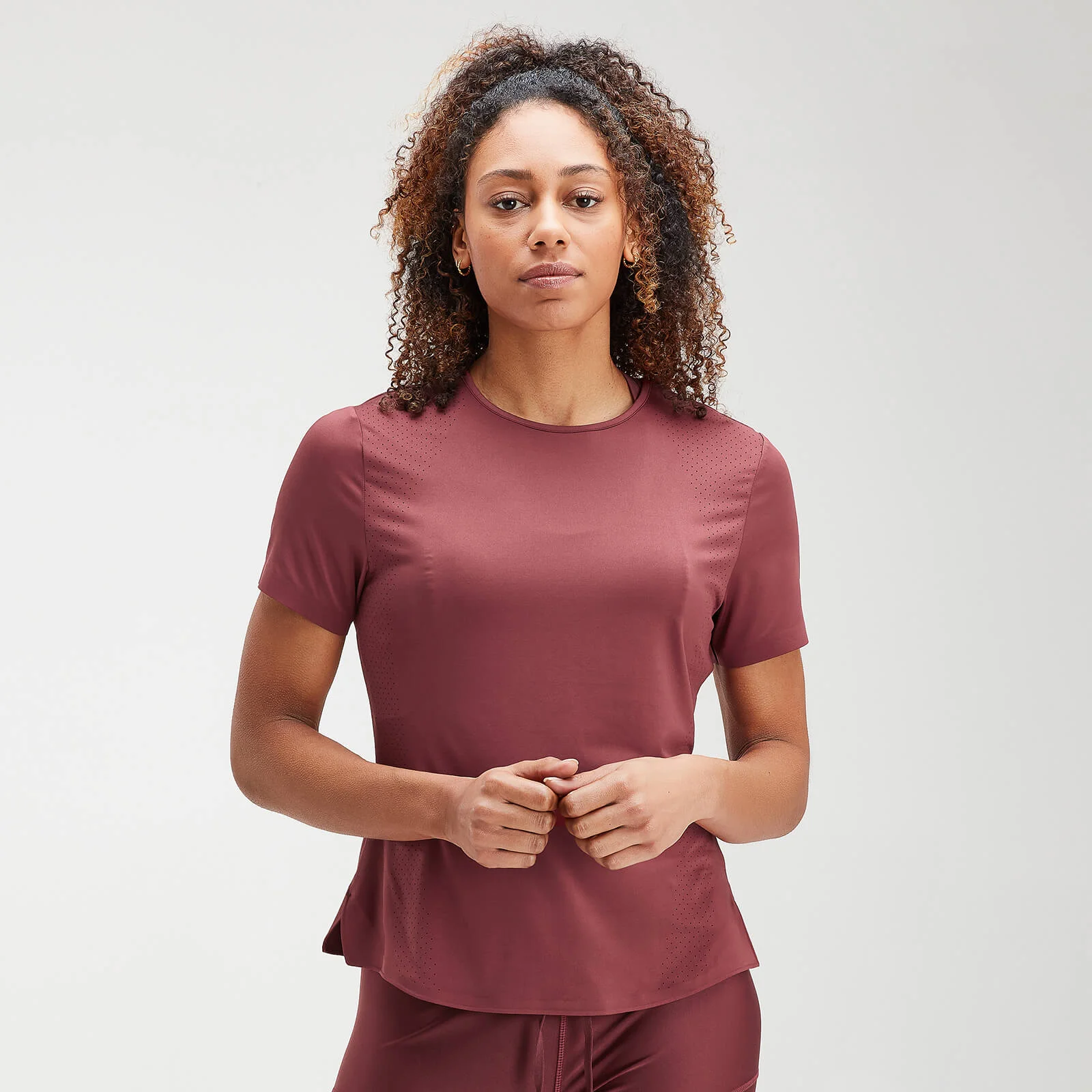 MP Women's Velocity Short Sleeve Top- Claret - XXS Pilt 1