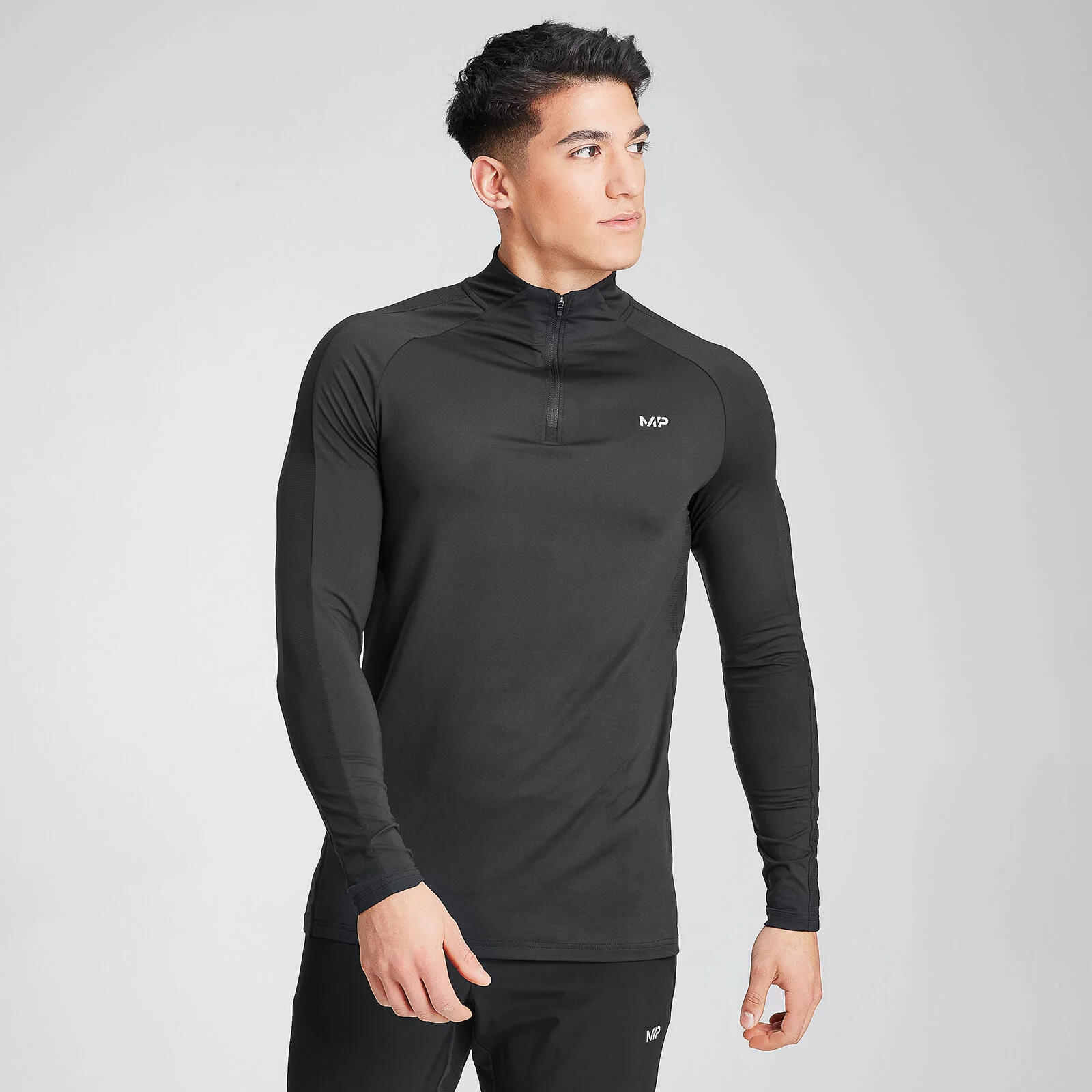 MP Men's Velocity 1/4 Zip- Black - XXS Pilt 1