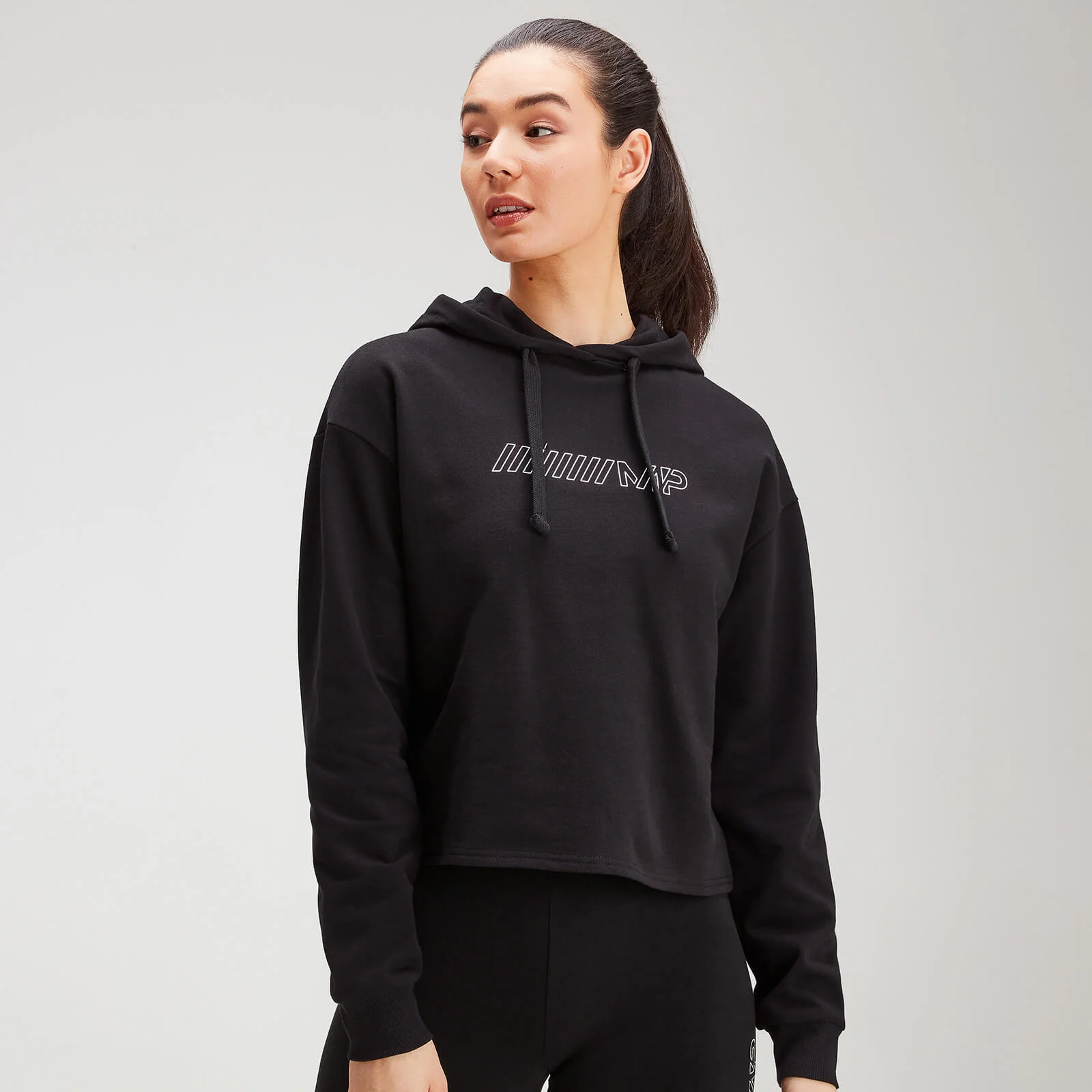 MP Women's Outline Graphic Hoodie - Black - XXS Pilt 1