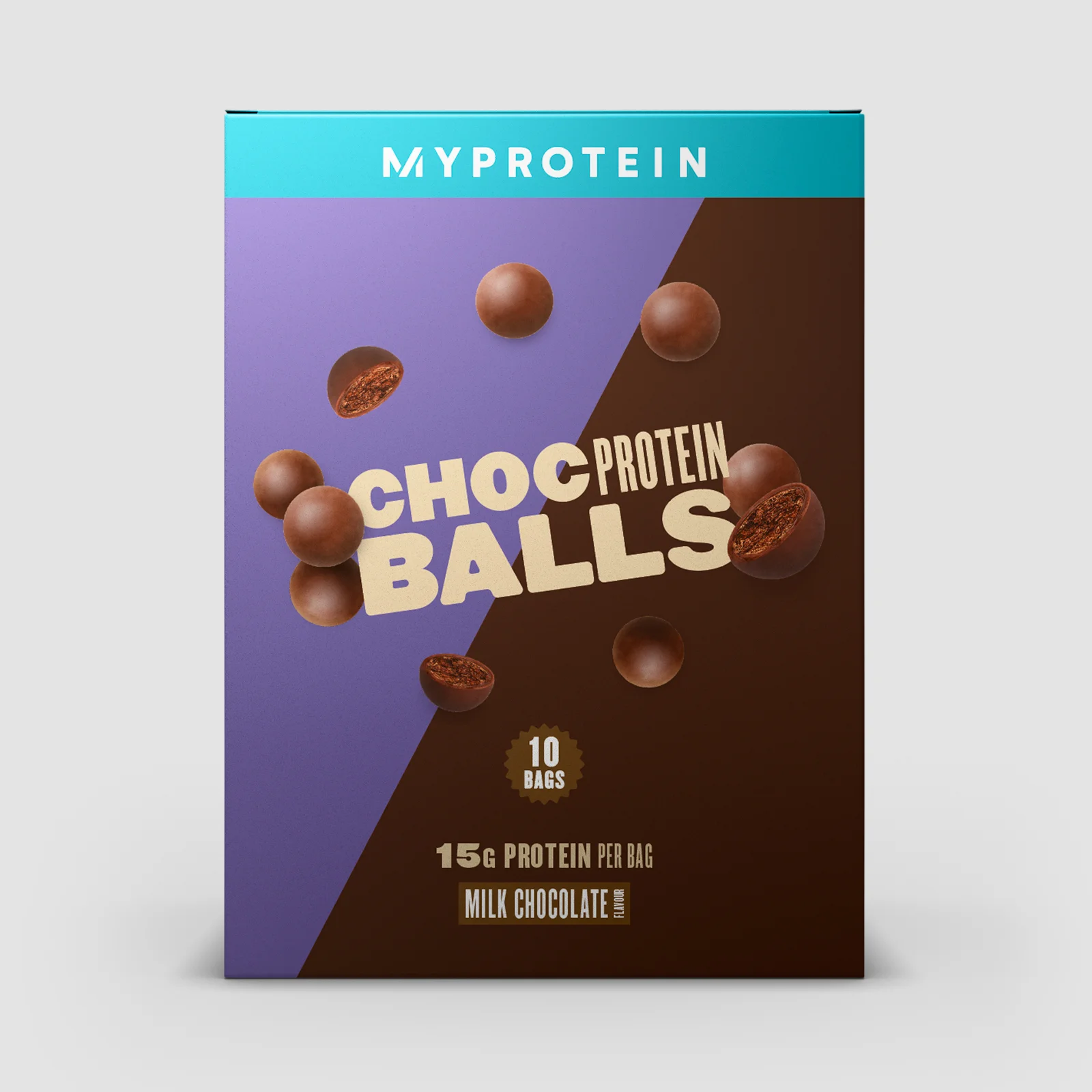 Šok. proteiinipallid - 10 x 35g - Šokolaad Pilt 1