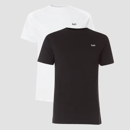 MP Meeste Essentials T-särk (2 pakki) - must/valge