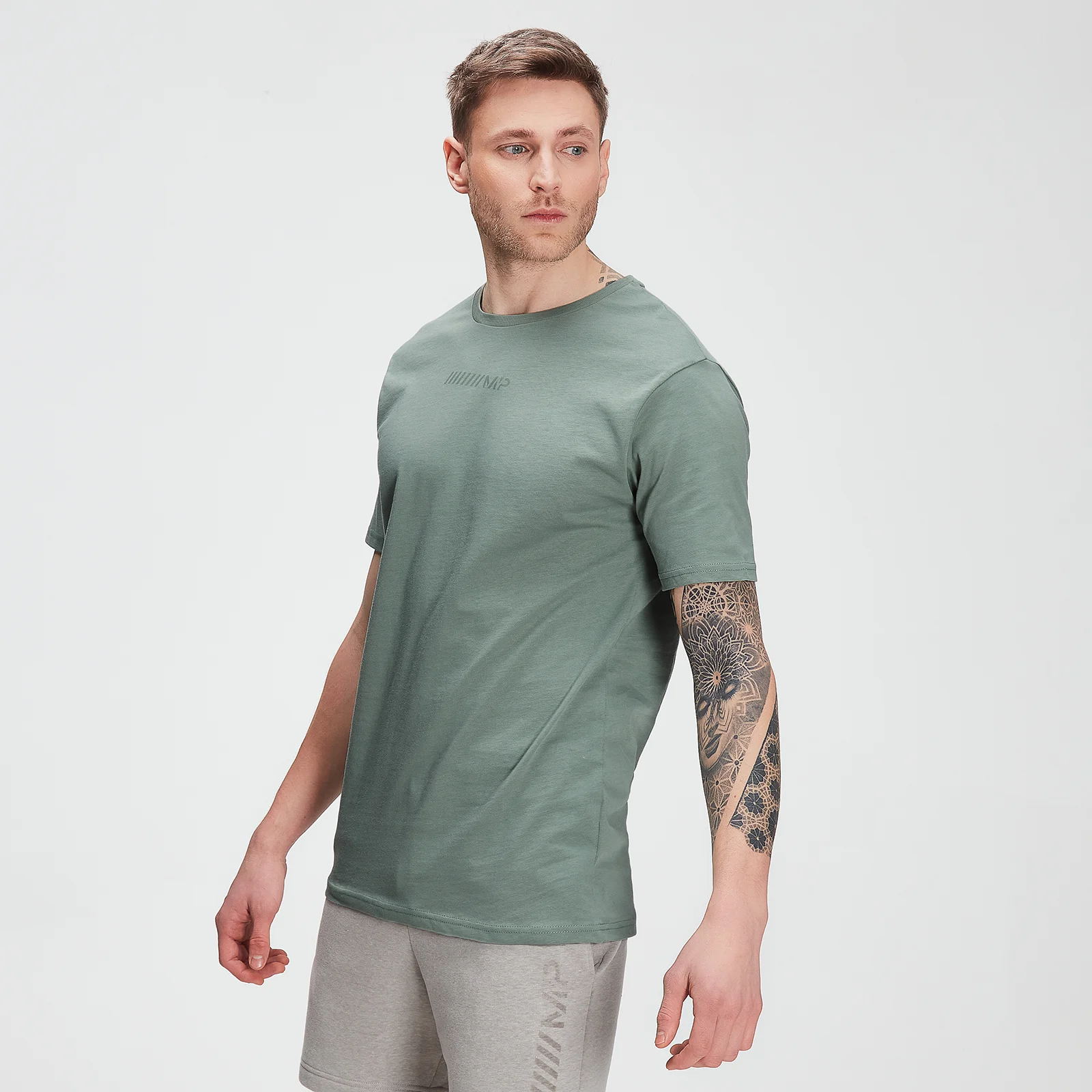 MP Men's Tonal Graphic Short Sleeve T-shirt – Washed Green - XXS Pilt 1