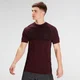 MP Meeste Essential Seamless lühikeste varrukatega T-särk- Washed Oxblood Marl