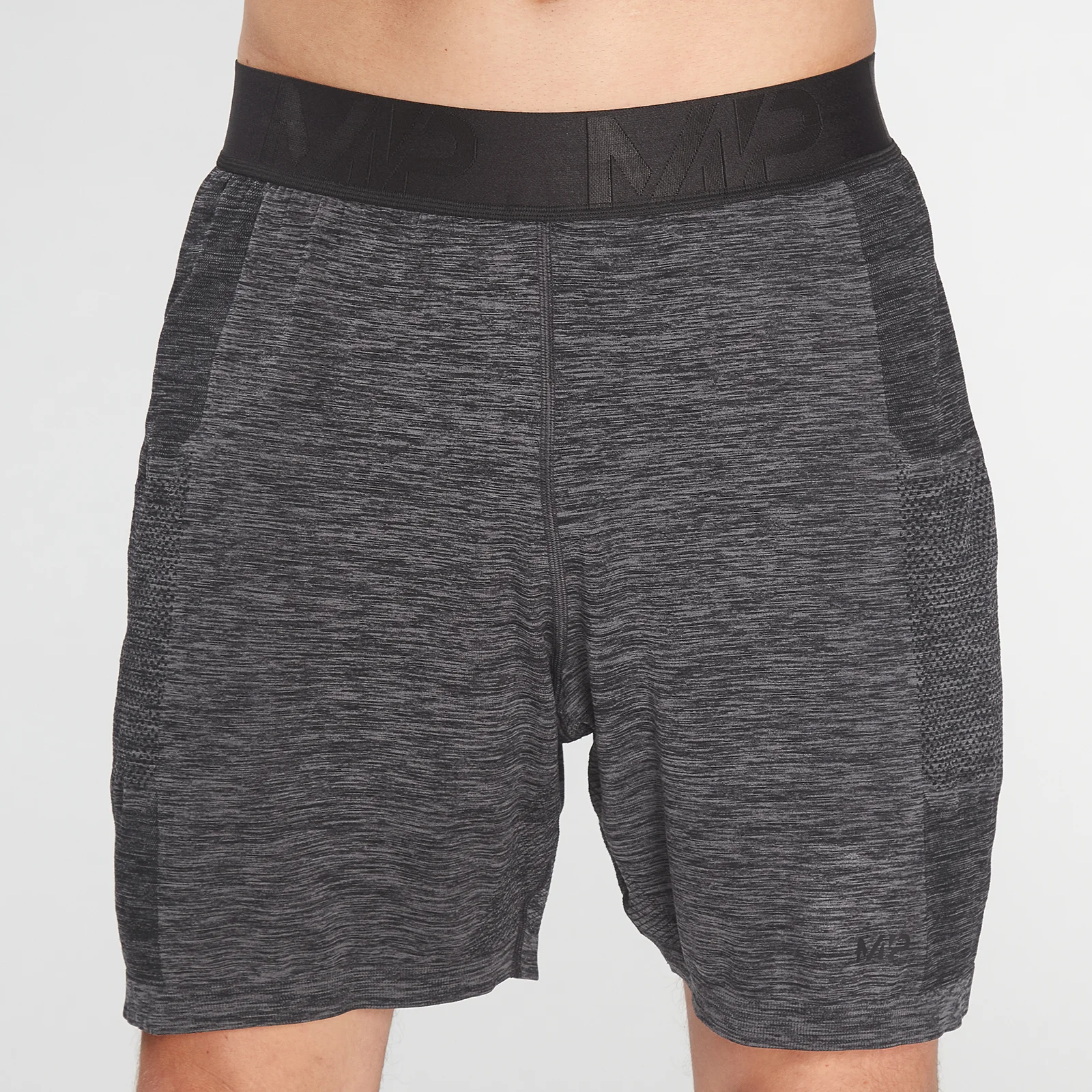 MP Men's Essential Seamless Shorts- Storm Grey Marl - XXS Pilt 1