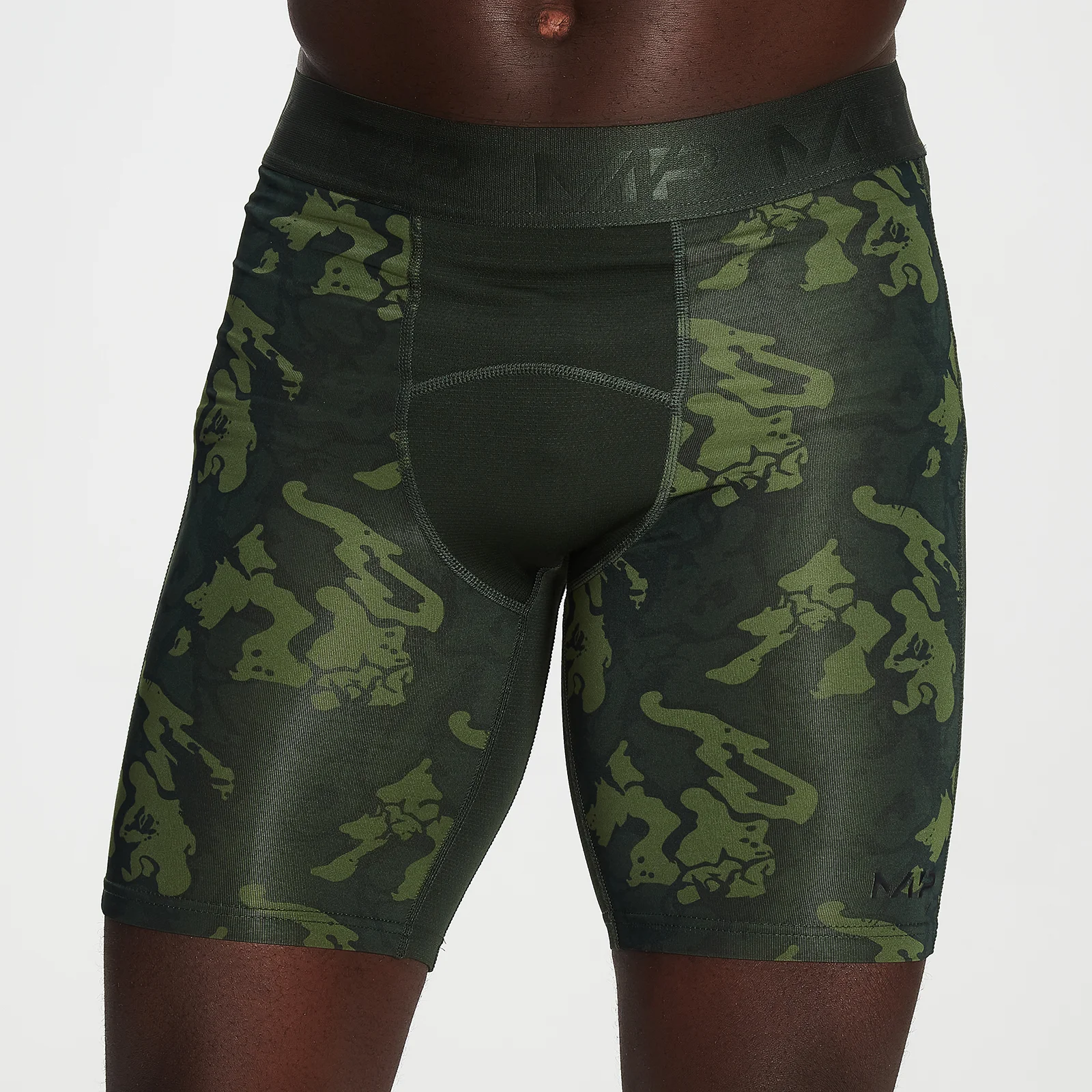 MP Men's Adapt Camo Base Layer Shorts- Green Camo - XXS Pilt 1