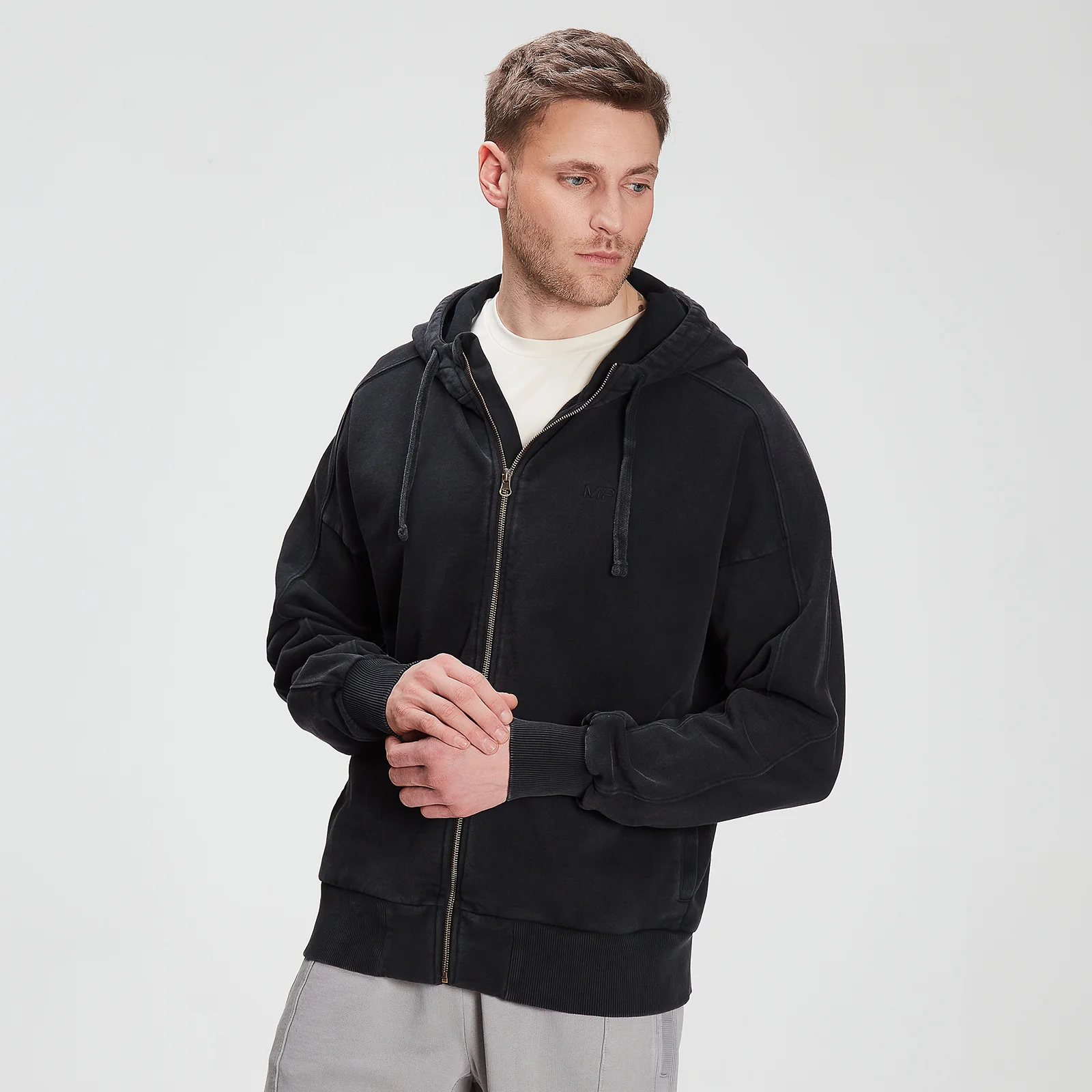 MP Meeste treeninguks mõeldud Zip Through Hoodie - must - XXS Pilt 1