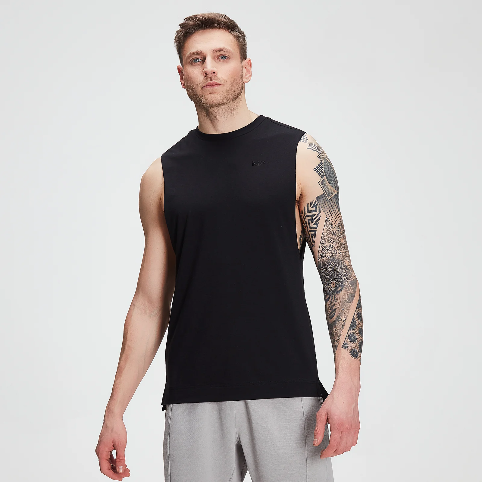 MP meeste treening drirelease® Drop Armhole Tank - must - XXS Pilt 1