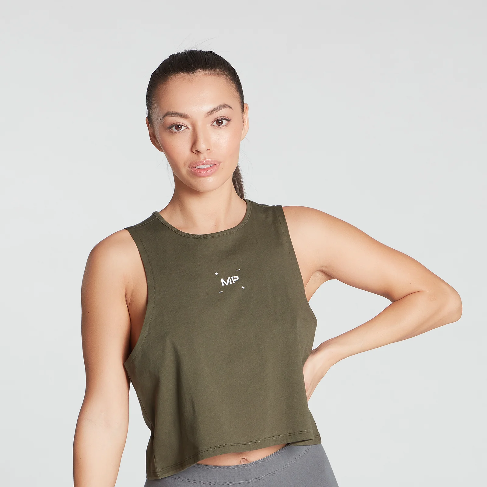 MP Women's Central Graphic Reach Vest - Dark Olive - XXS Pilt 1