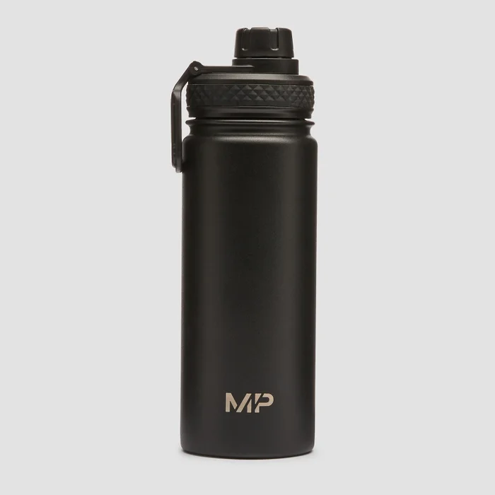 MP keskmine metallist veepudel - must - 500 ml