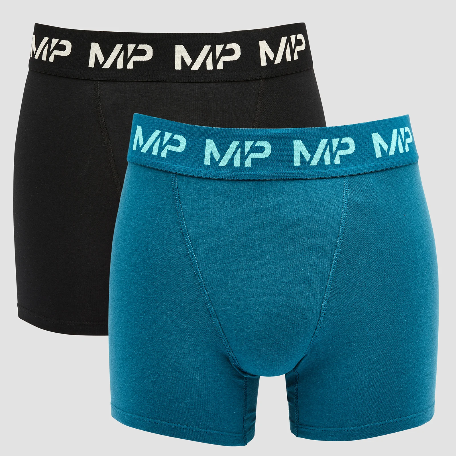 MP Men's Limited Edition Impact Essentials Boxers (2 Pack) - Black/Teal - XXS Pilt 1