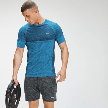 MP Meeste Essential Seamless lühikeste varrukatega T-särk - Bright Blue Marl