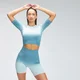 MP Naiste Velocity õmblusteta crop top - Ookeani sinine