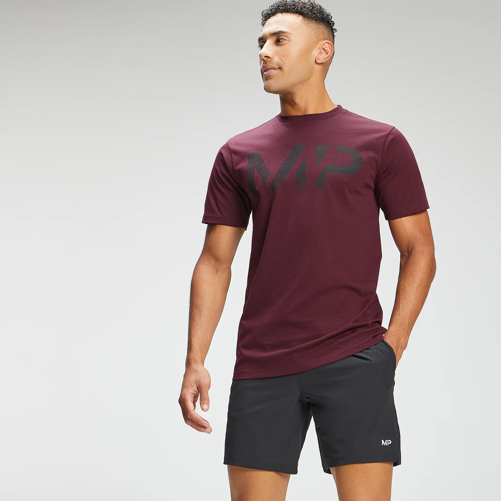 MP Men's Adapt Grit Graphic T-Shirt - Merlot Marl - XXS Pilt 1