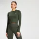 MP Naiste Essentials Training Dry Tech pikkade varrukatega crop top - Vine Leaf