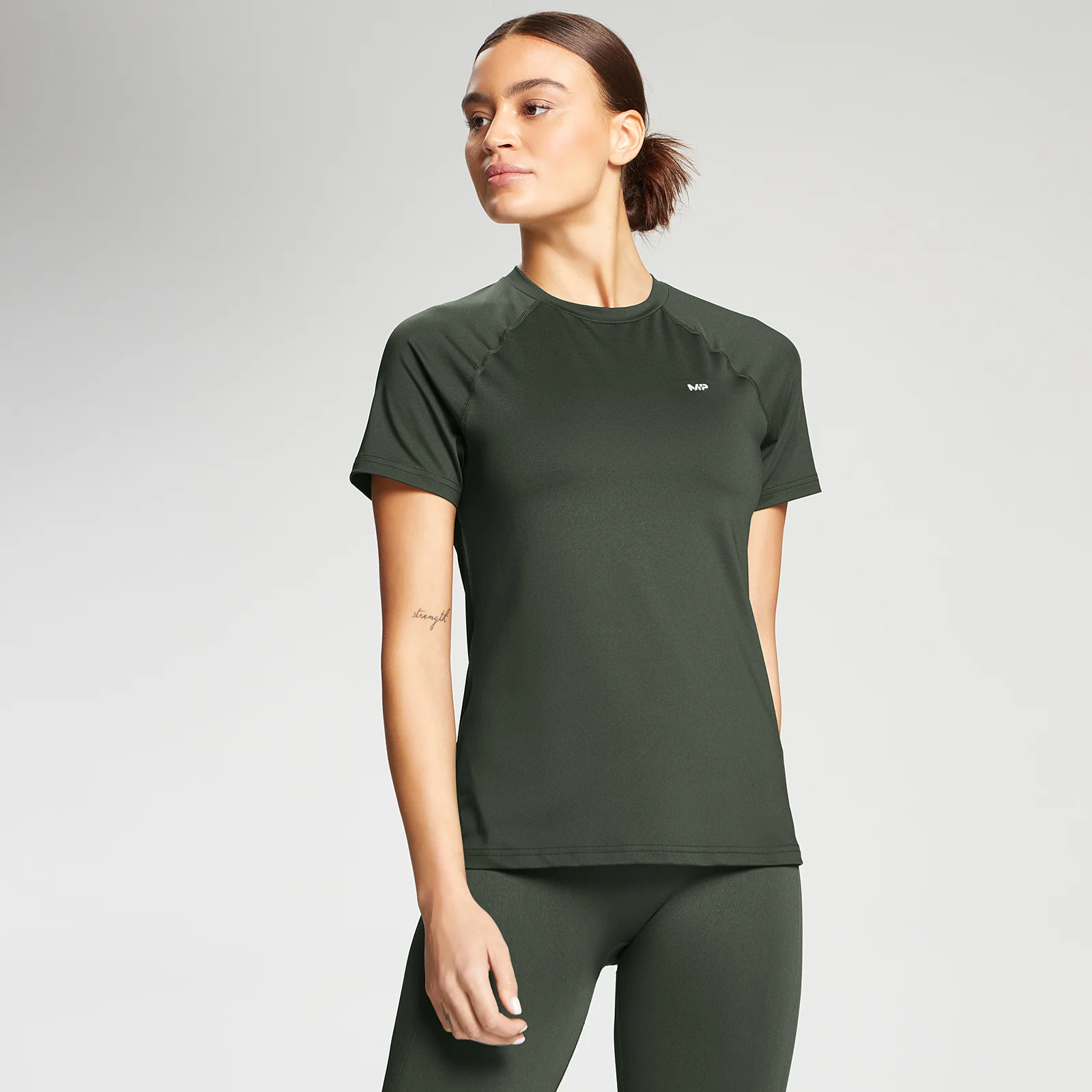 MP Naiste Essentials Treening Slim Fit T-särk - Vine Leaf - XXS Pilt 1
