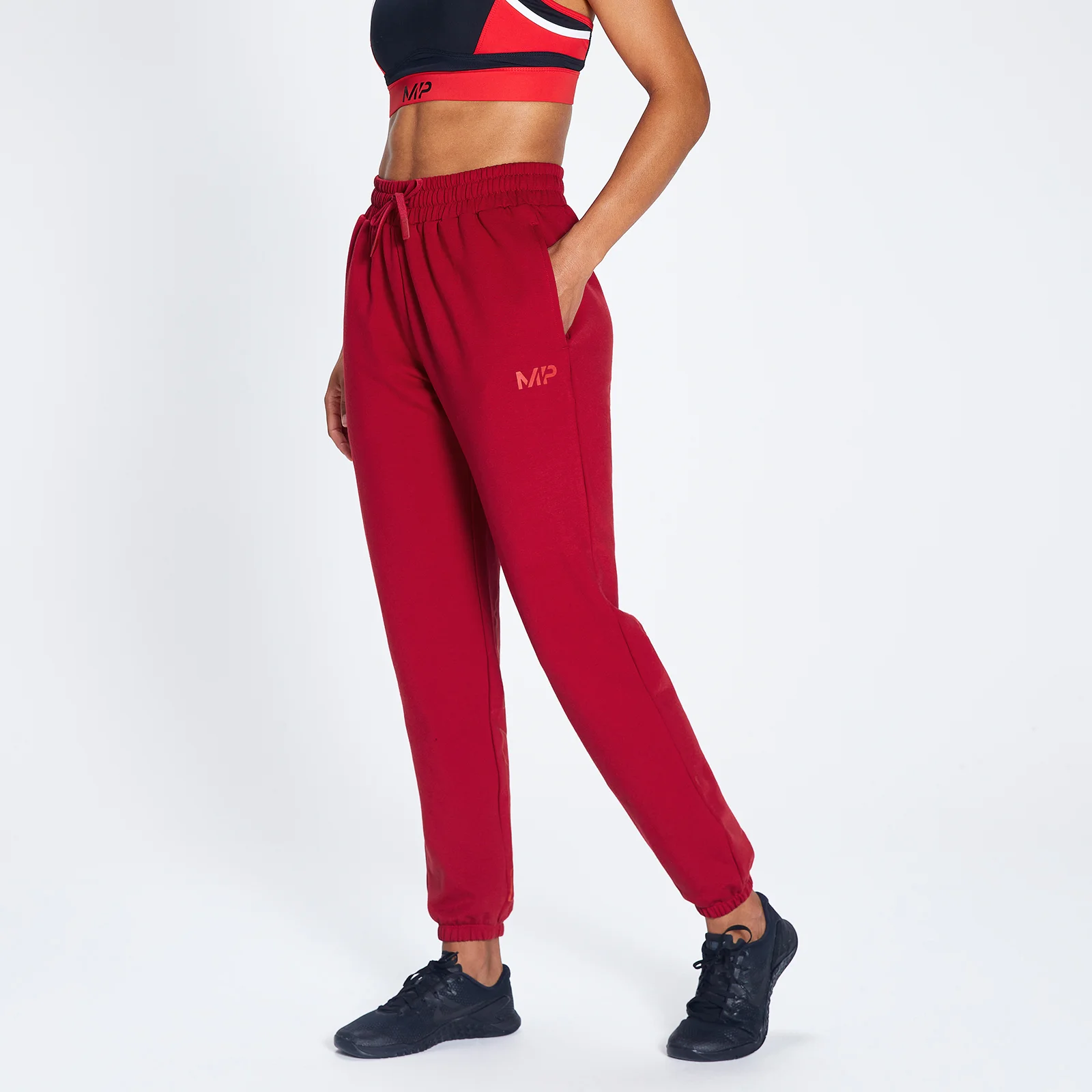 MP Women's Engage Bold Graphic Joggers - Wine/Black - XXS Pilt 1