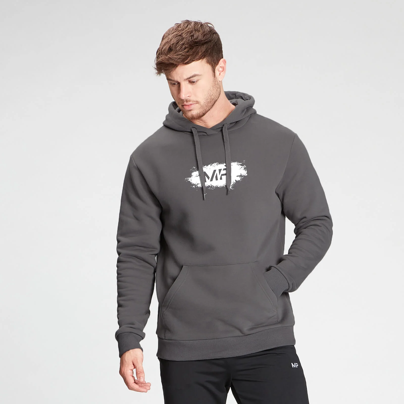 MP Men's Chalk Graphic Hoodie - Carbon - XXS Pilt 1