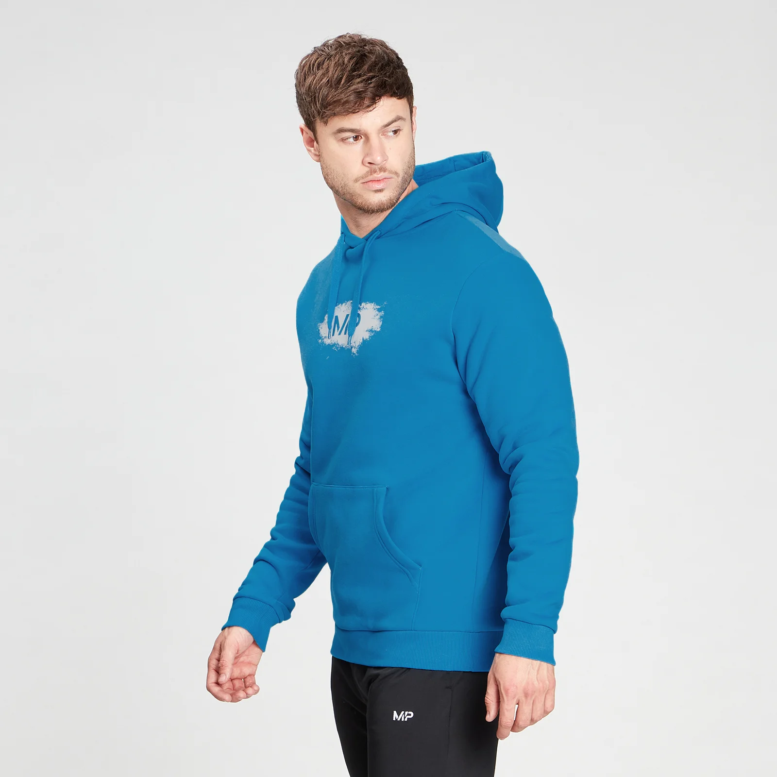 MP Men's Chalk Graphic Hoodie - Aqua - XXS Pilt 1