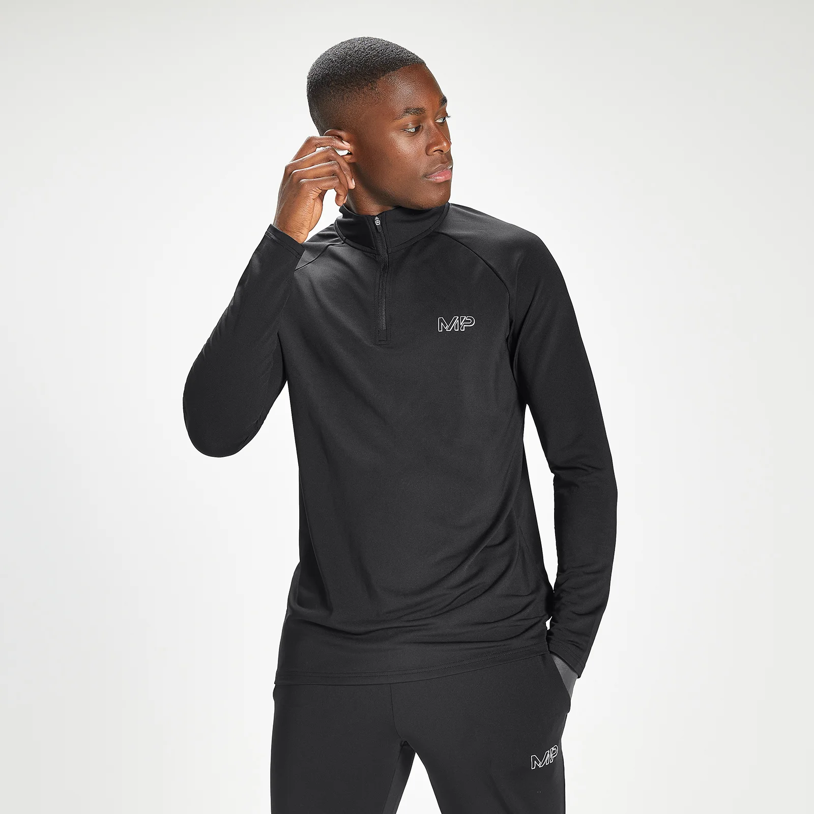 MP meeste Infinity Mark Graphic Training 1/4 Zip - must - XXS Pilt 1