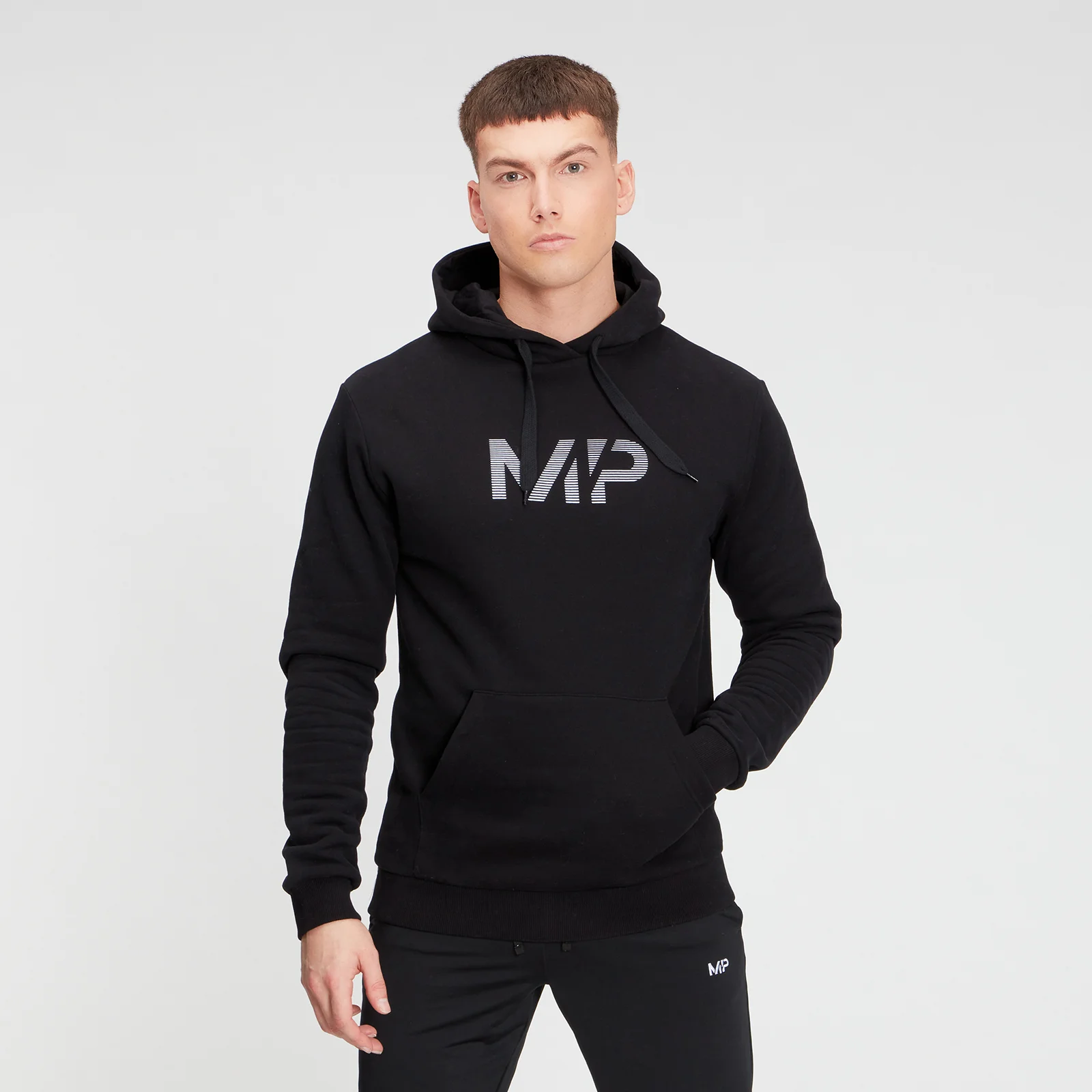 MP Men's Gradient Line Graphic Hoodie - Black - XXS Pilt 1