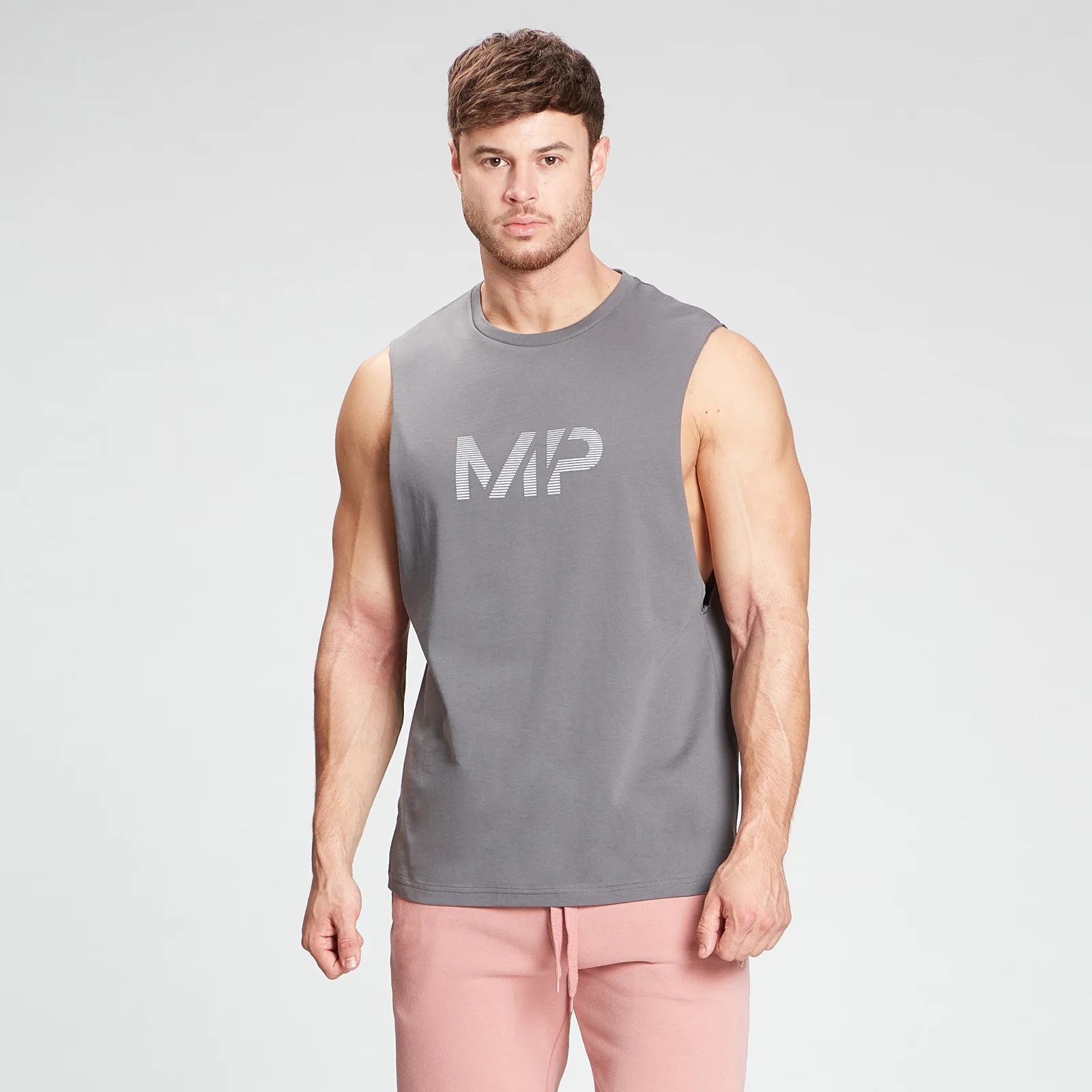 MP Men's Gradient Line Graphic Tank Top - Carbon - XXS Pilt 1