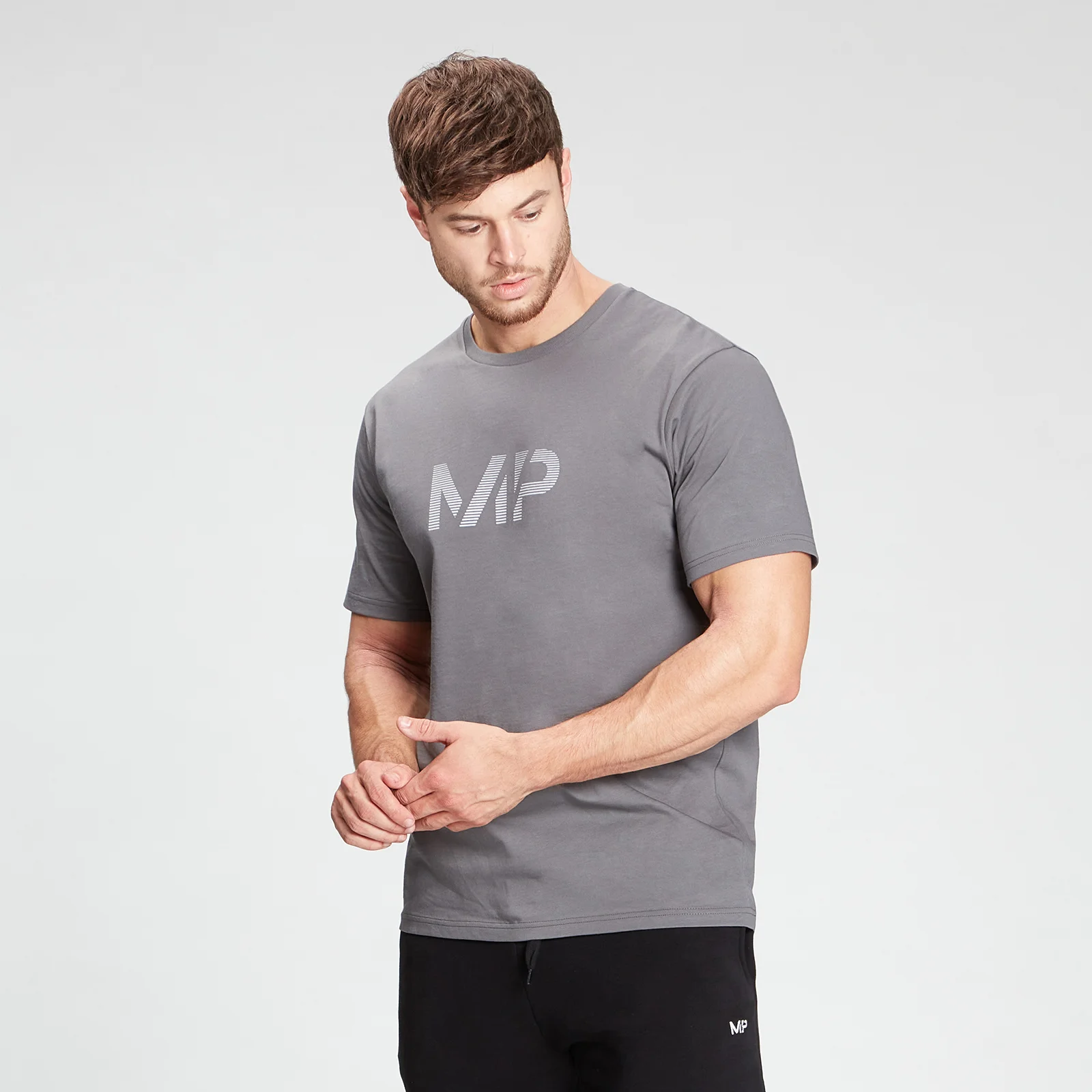 MP Men's Gradient Line Graphic Short Sleeve T-Shirt - Carbon - XXS Pilt 1