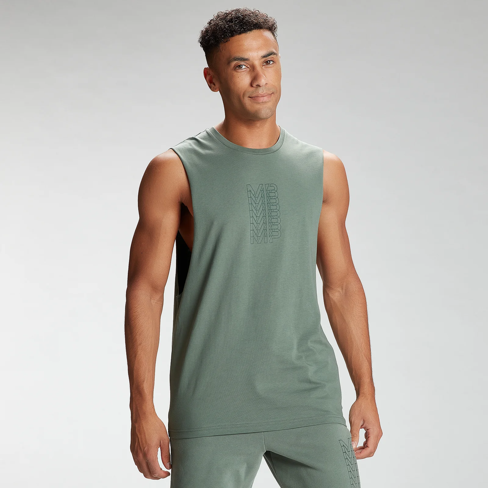 MP Men's Repeat MP Graphic Tank Top - Cactus - XXS Pilt 1