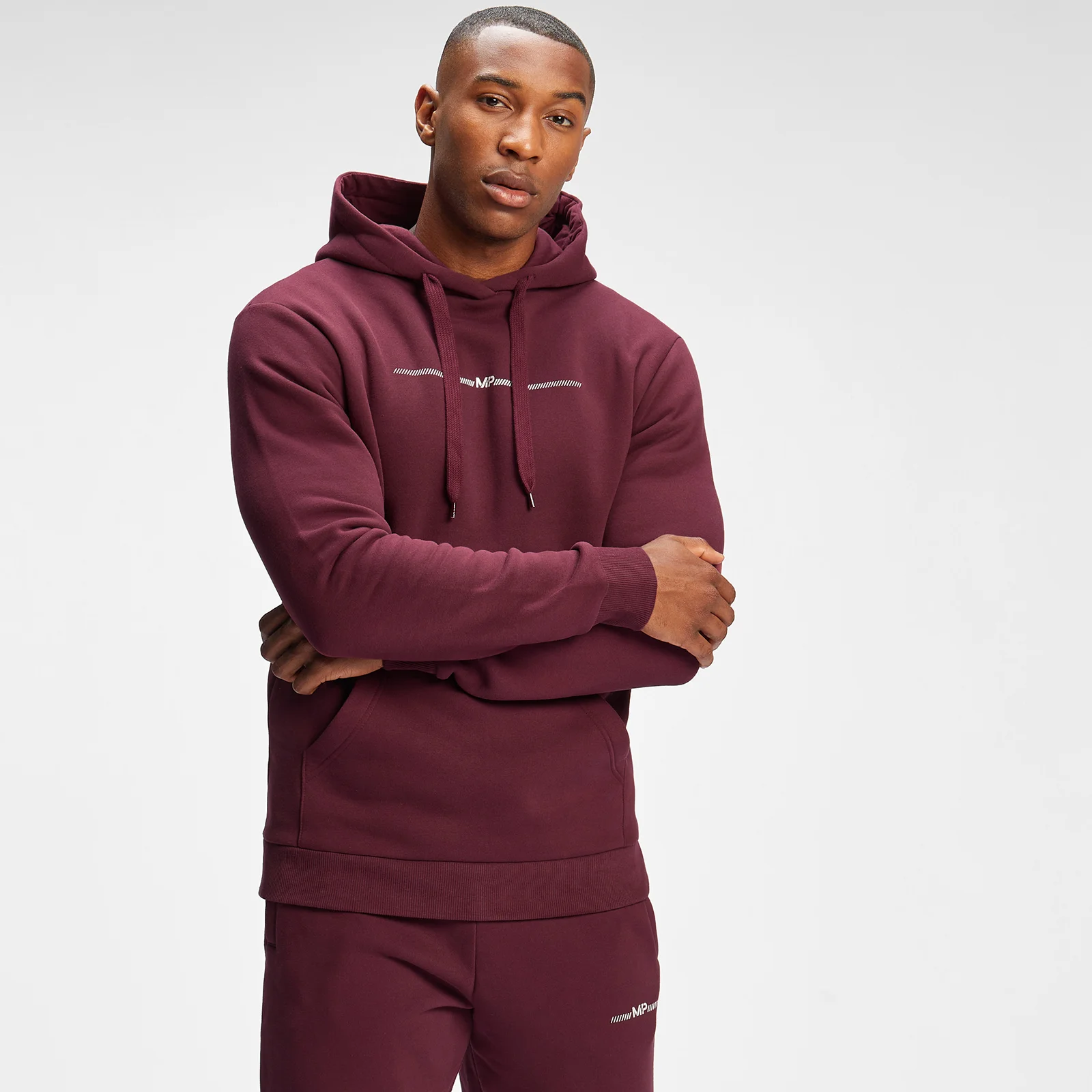 MP Men's Mini Mark Graphic Hoodie - Merlot - XXS Pilt 1