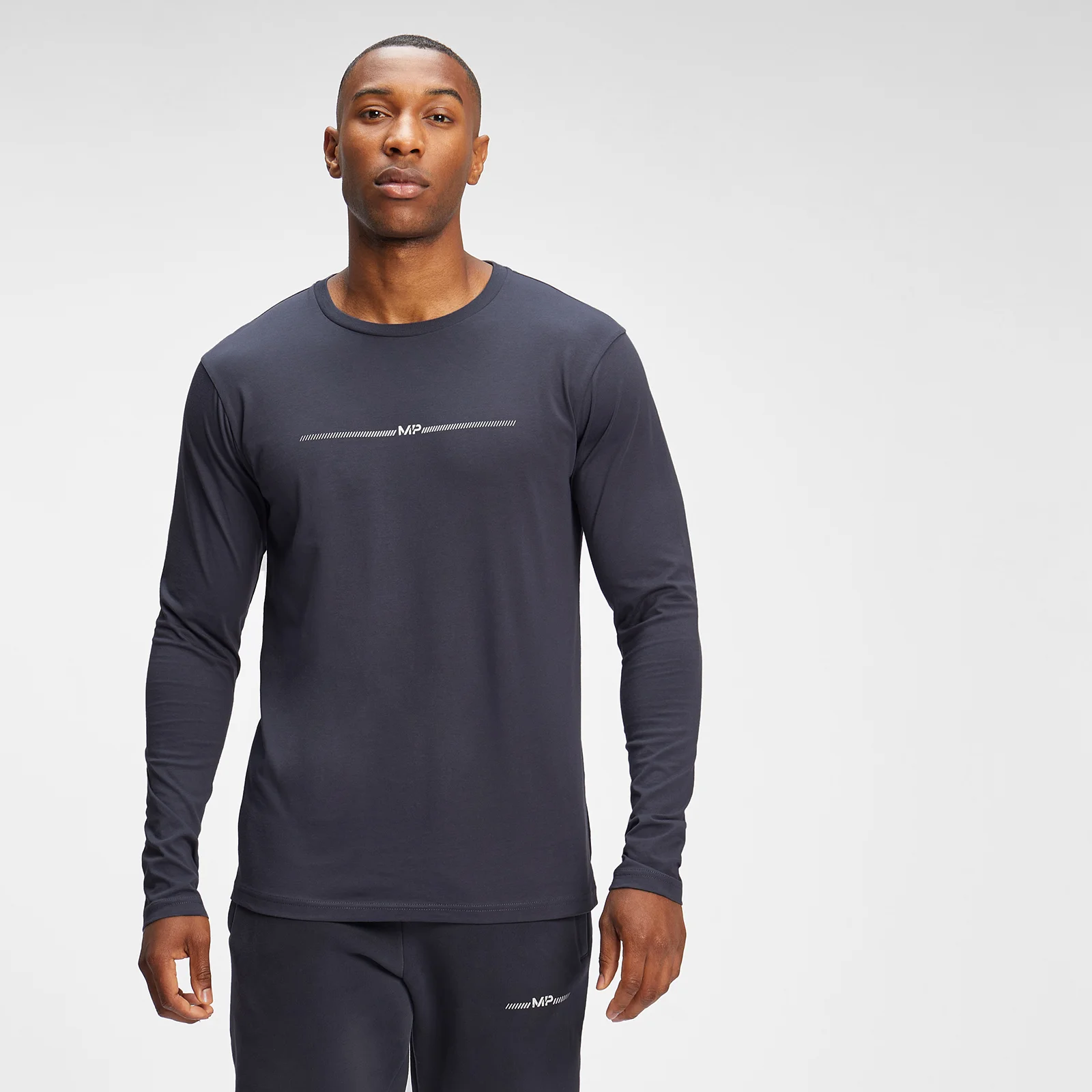 MP Meeste Mini Mark graafiline pikajuukseline T-särk - grafiitne - XXS Pilt 1