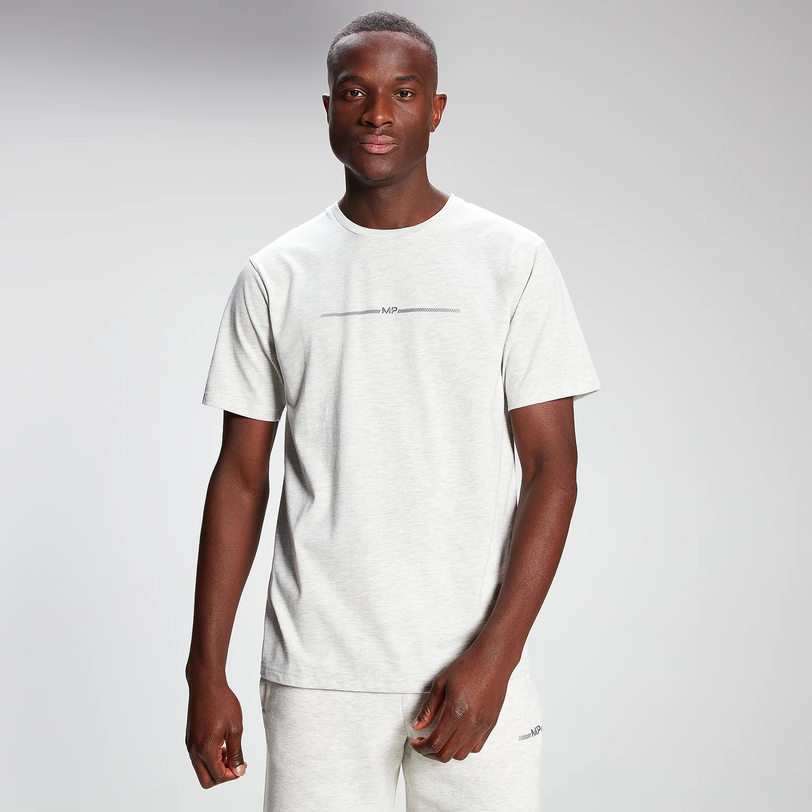 MP Men's Mini Mark Graphic Short Sleeve T-Shirt - Light Grey Marl - XXS Pilt 1