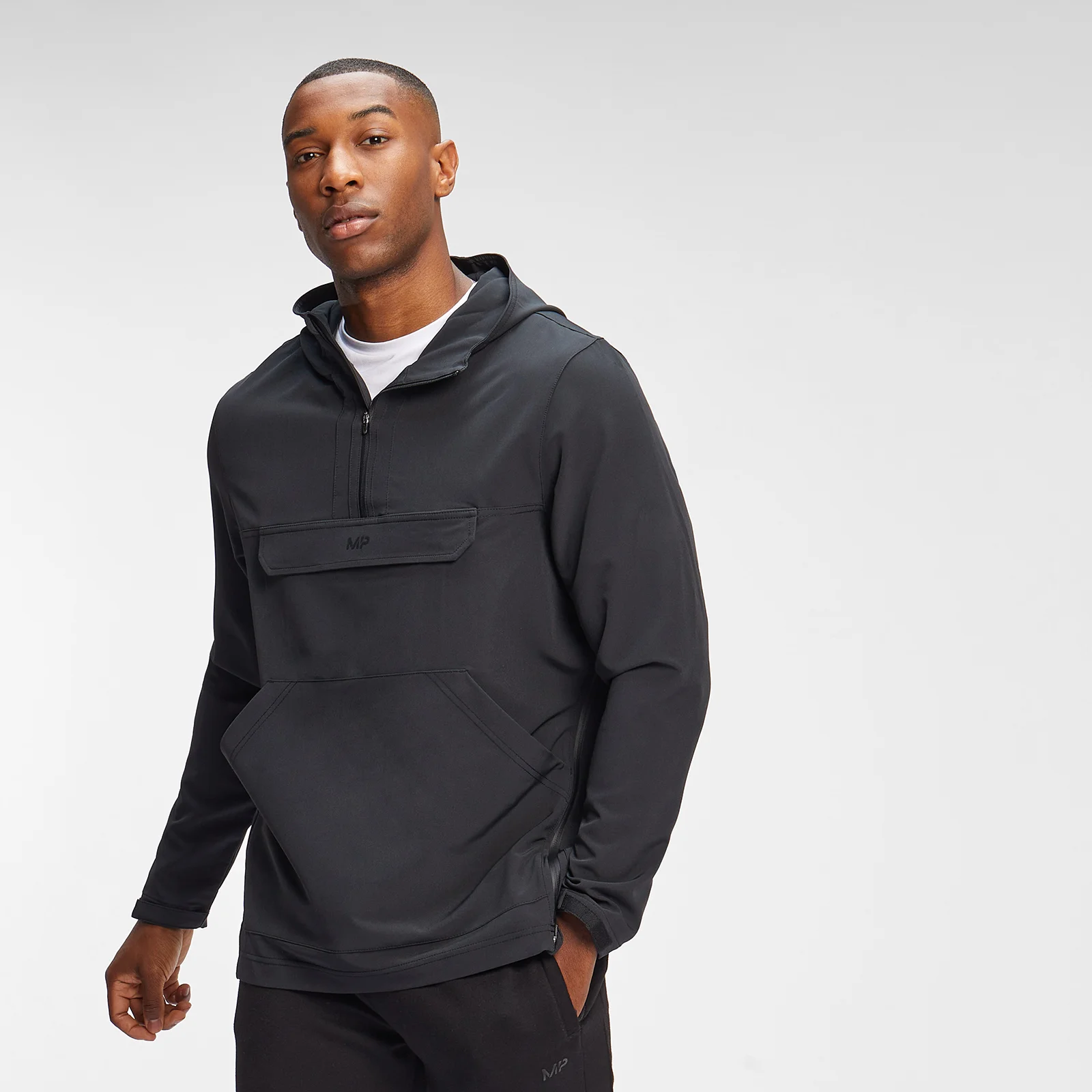 MP Men's Hooded Cagoule - Black - XXS Pilt 1