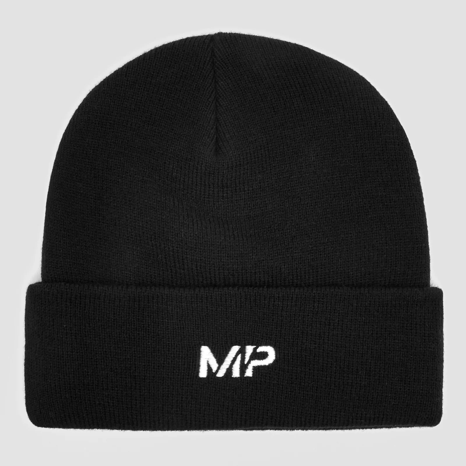 MP Embroidered Logo Beanie Hat - Black/White Pilt 1