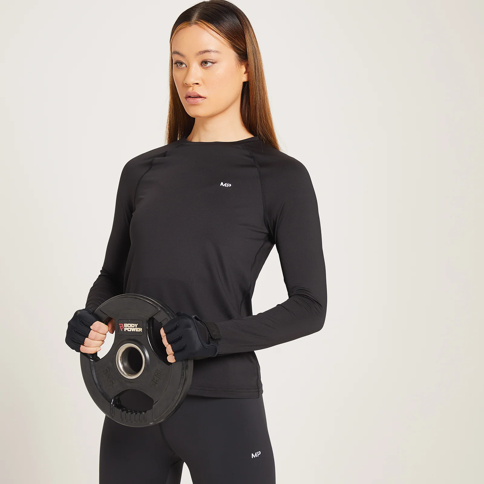 MP naiste Linear Mark Training pikkade varrukatega top – must - XXS Pilt 1