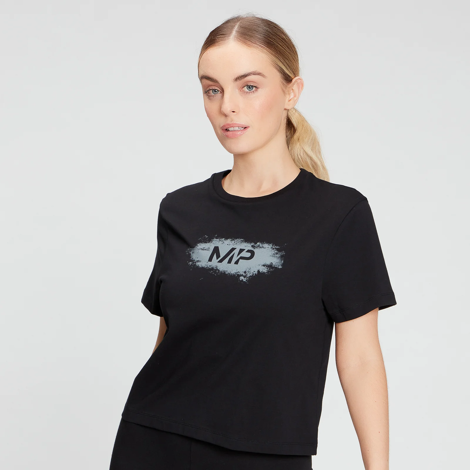 MP Women's Chalk Graphic Crop T-Shirt - Black - XXS Pilt 1