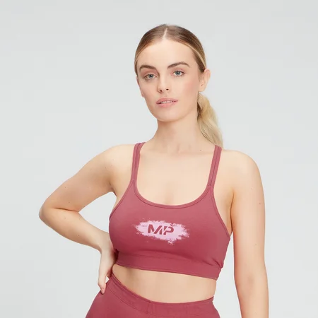 MP naiste Chalk Graphic spordirinnahoidja - Berry Pink